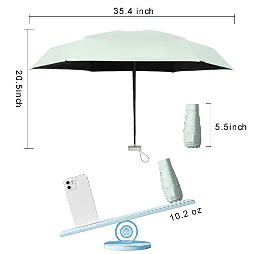 Image of Mini Travel Sun Umbrella for Purse With Case,Small Compact UV Umbrella Protection Sun,Lightweight Portable Parasol Windproof for Women Men Kids