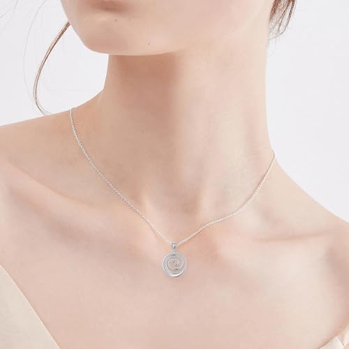 Spiral Necklace 925 Sterling Silver Spiral Swirl Pendant Necklaces Spiral Jewelry Gift for Women2