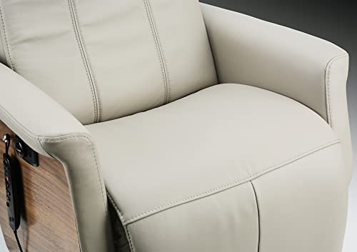 Svago Sv500 Swivel Dual Power Infinite Position Zero Anti Gravity Recliner Chair With Heat And Air Massage - Taupe Leather With White Glove In-Home Delivery And Setup #TOP4