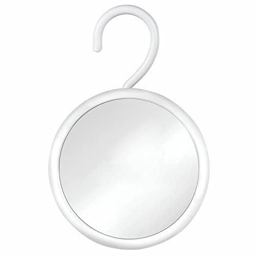 MIRRORVANA Specchio doccia antiappannamento da appendere con gancio - superficie infrangibile e girevole a 360° - specchio barba da bagno, 17 cm