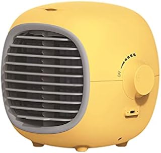 TORR Enfriador de Aire Multietapa Velocidad del Viento Ajustable Carga Silencioso Humidificador Ventilador de Enfriamiento para Escritorio O HabitacióN, Color Amarillo