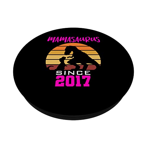 Mamasaurus since 2017 PopSockets Swappable PopGrip, Black - Image 2