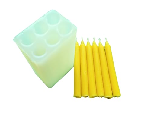Chime/Taper Candle Silicone Mold | 4 Mini Tapers | 6-Cavity