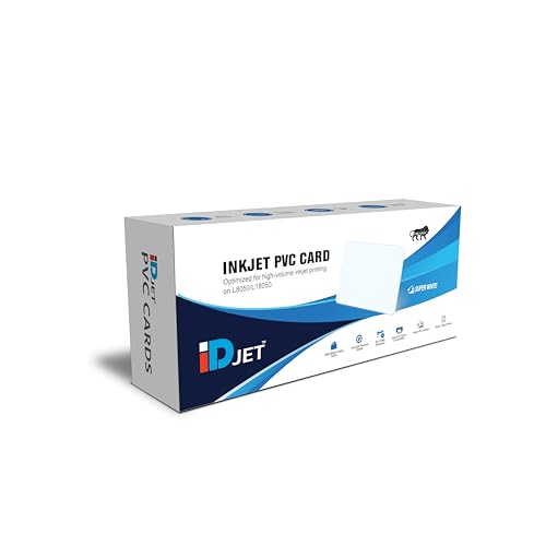iDJET Blank PVC ID Cards for Inkjet Printers - Epson L800, L805, L810, L850, R280, R290, T50, T60, P50, P60 (Pack of 230 Cards)