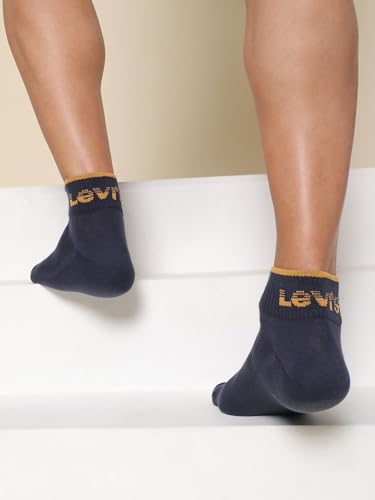 Image of Levi's LS204 Men's Cotton Stretch Ankle Mid Cut Classic Socks (Pack of 3)