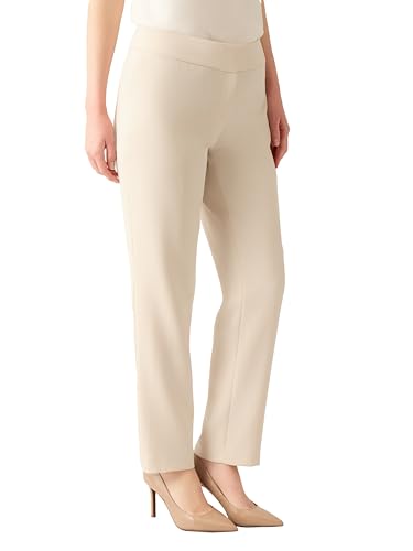 Kasper Women's Stretch Crepe Flat Front Slim Pant2