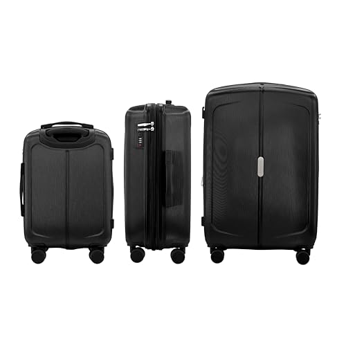 Image of IZOD Mateo 3 Piece Expandable Hardside Luggage Set, Black