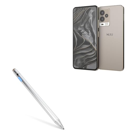 BoxWave Stylus Pen Compatible with NUU Mobile A25 - AccuPoint Active Stylus, Electronic Stylus with Ultra Fine Tip - Metallic Silver