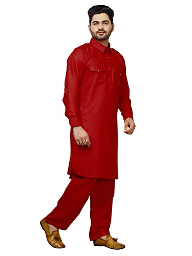 Men Cotton Pathani Kurta Set Indian Wedding Dress | Traditional wear A-1163