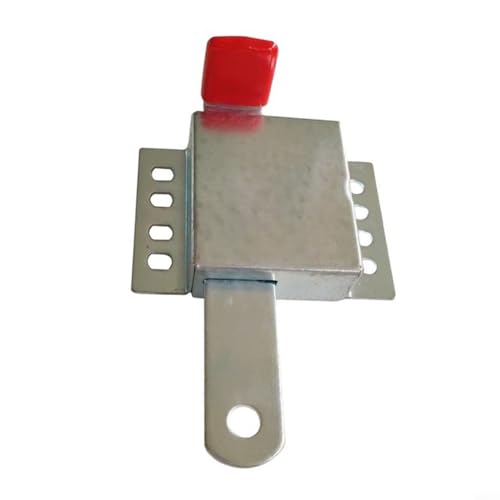 Snowchecking - Kit de bloqueo deslizante para puerta de garaje con carcasa de metal galvanizado, sujetadores de montaje y herramienta de montaje para puertas enrollables seccionales, color plateado