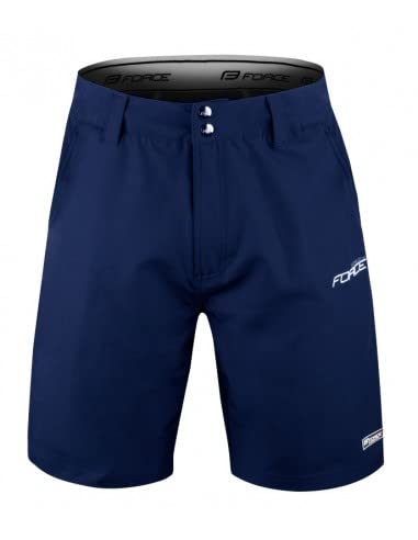 FORCE Pantaloni MTB F BLADE con fondello gel BLU - L