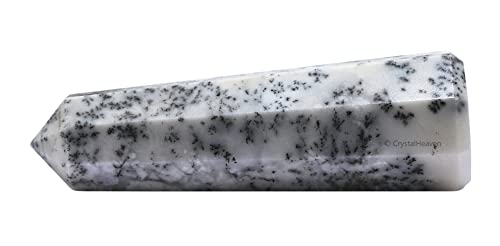 Image of Crystal Heaven Certified Dendrite Opal Crystal Tower Obelisk Point for Chakra, Healing and Balancing - AAA Grade Original Certified Gemstone Agate for Reiki Meditation Yoga Spiritual (2-3 Inches)