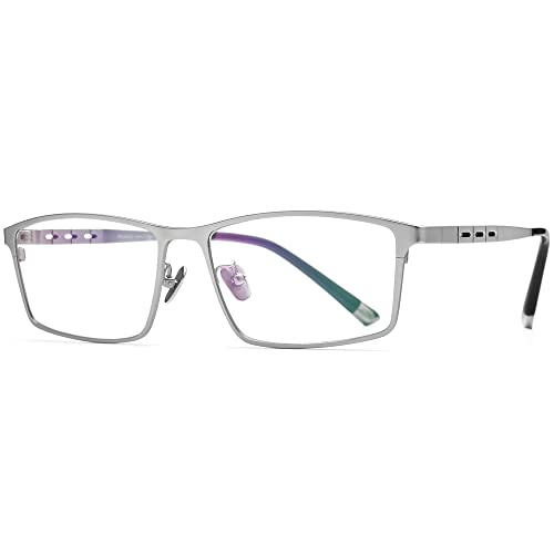 Image of FONEX Titanium Glasses Frame for Men,Square Eyewear Full Optical Eyeglasses F85641