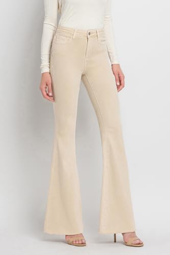 VERVET High Rise Raw Hem Super Flare Jeans V3084PA3