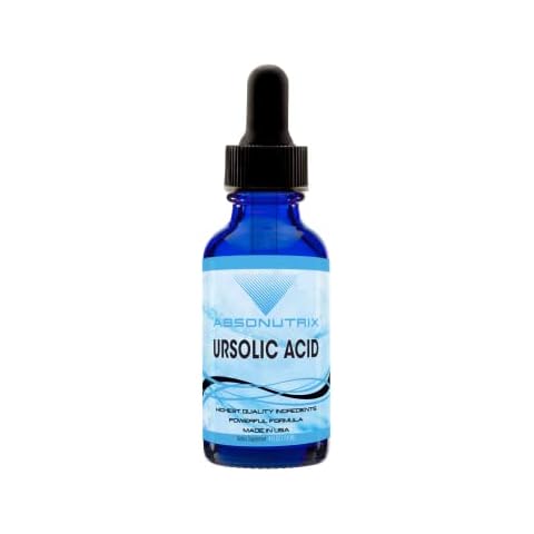 Absonutrix Ursolic Acid 590mg, 4 Fl Oz Bottle, 200 Highly Potent Servings, High Bioavailability, Quick Absorption, Third-Party Tested, GMP-Certified, Non-GMO, Cruelty-Free Products, Made in USA Cover