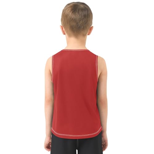 J JOYSAY White Boys Tank Top Sleeveless Muscle Shirts Quick Dry Active Sport Workout Kids T-Shirts 3-15T3
