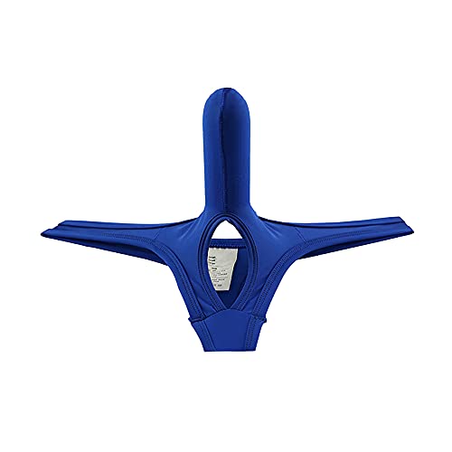 ADAHOP Mens Long Pouch Hollow Underwear G-String Thong Men's Undies Bikini T-Pants