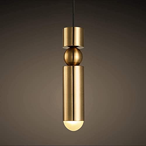 Plafonnier suspendu LED doré luminaire de plafond pour loft et cuisine