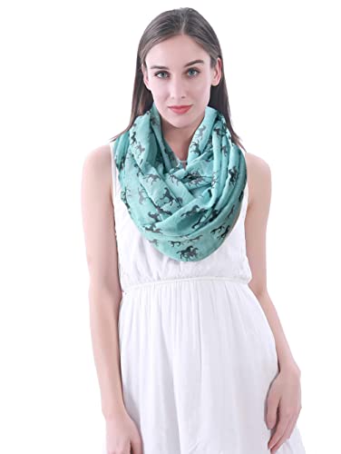 Lina & Lily Horse Animal Print Women's Infinity Scarf Lightweight2