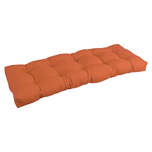 Blazing Needles Twill Tufted Bench Cushion, 51" x 19", Spice 1 Count