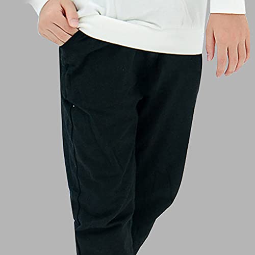 Toddler Sweatpants for Girls Boys Joggers Cotton Pull On Jogger Pants Kids Solid Elastic Waist Loose Athletic Trousers4