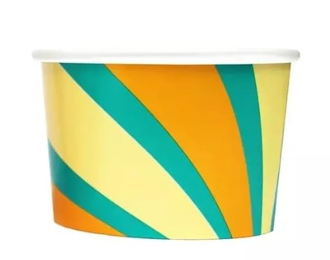 Ksp partners ltd e-commerce Ice Cream Cups 200ml Disposable Ice Cream Bowls, Paper Dessert Bowls Treat Cups Frozen Yogurt Takeout Food Containers (500, 4oz)