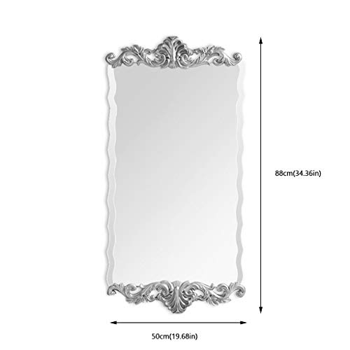 Miroir coiffeuse mural en résine rétro lavable pour chambre - 3