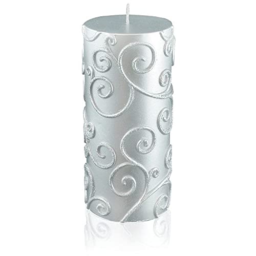 Jeco 3x6 Inch Scroll Pillar Candles (Pack of 12) - 3