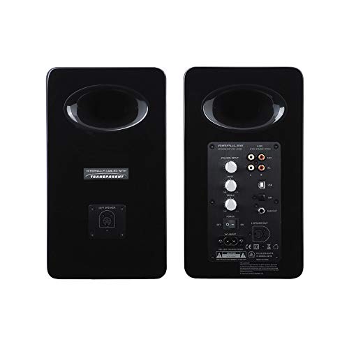 Image of Airpulse A100 Hi-Res Audio Certified Active Speaker System Built-in Amplifier Optical, Bluetooth 4.1 aptX, RCA, AUX, and USB Inputs - Pair Black