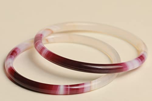 Image of Natural Agate Bracelet Bangle With Gift Box Free