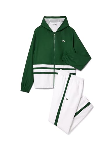 Lacoste -Men S TRACKSUIT-WH7566-00, Verde / Blanco / Verde (LXK), L