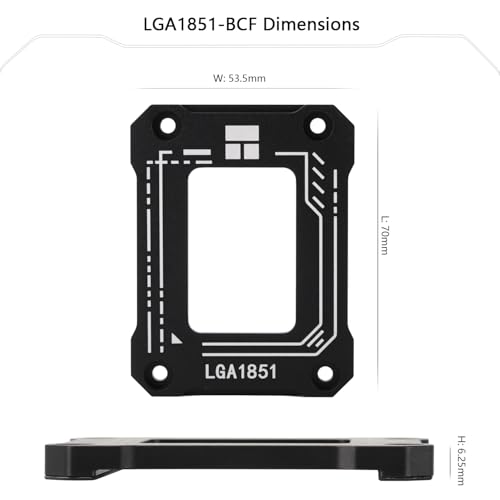 Image of Thermalright Lga1851 BCF Black CPU Holder,CPU Anti Bending Fixed Bracket,Easy to Install,Full Fit Fixed Seamless Installation,All Aluminum Alloy Anode Sandblasting Process,Intel 15th CPU Holder