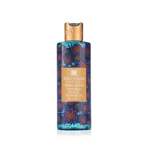 SPA CEYLON Royal Lotus Perfumed Bath & Shower Gel, Natural Body Wash, Moisturizing Body Cleanser, Foaming Gel, Paraben, Sulphate & Fragrance-Free, Suitable For All Skin Types