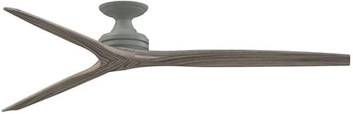 Miniatura 14 de Spitfire - Ventilador de techo de 3 aspas, 21.08 pulgadas de alto y 72 pulgadas de ancho, acabado negro, color blanco lavado 2-Blanco mate,Blanco