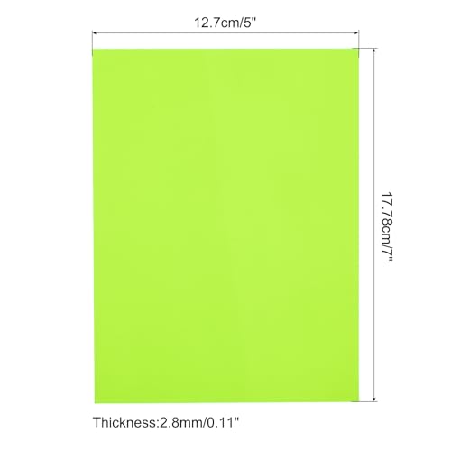 Image of MECCANIXITY 5 Pcs PMMA Acrylic Sheets Colored Transparent 7 x 5Inch Fluorescent Green Acrylic Sheets for DIY Projects, Art, Crafting, Laser Cutting & Engraving