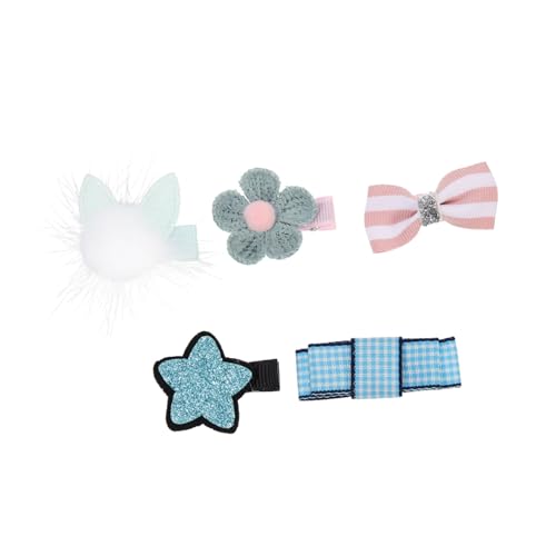 HOUDERCO 5Pcs Adorable Pet Hair Clips for Dogs and Puppies Creative Crown Design Hair Accessories for Grooming and Special Occasions Lightweight and Easy to Store