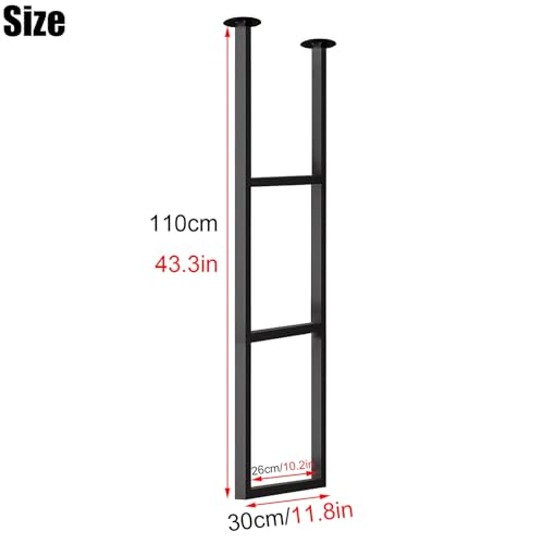 Support d'étagère flottante robuste 30 cm x 110 cm en métal pour rangement suspendu