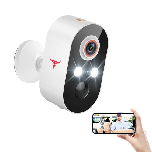GlowPop 1080p Wireless Security Camera with AI Human Detection, Night Vision, 2-Way Talk, Cloud...