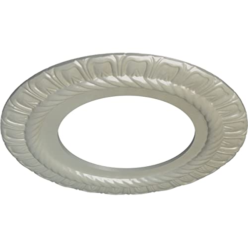 Image of Ekena Millwork 10 5 /8 inchOD x 5 3 /4 inchID x 1 /2 inchP Claremont Fits Canopies up to 7 inch Ceiling Medallion, Flash Copper