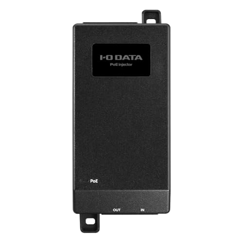 IODATA PoE インジェクター Gigabit 対応 IEEE802.3at 準拠 30W 給電 電源内蔵 壁掛け 対応 (10BASE-T/100BASE-TX/1000BASE-T/RJ-45×2/日本メーカー) BINJ-GP202/UE