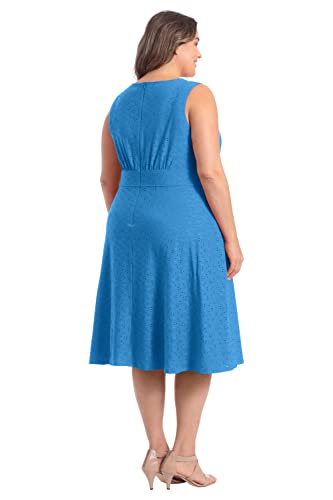 Image of London Times Women's Dresses Inset Waist Midi Dress Career Office Occasion Guest of