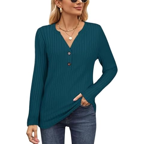 Akiooue Women's Long Sleeve V Neck Jumper Cover