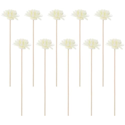 HOMSFOU 10pcs Aromatherapy Rattan Diffuser for Ball Oil Diffuser Rituals Reeds Diffuser Reeds Essential Oil Fragrance Diffuser Sticks Aromatic White Flower Oil Office Pe Flower