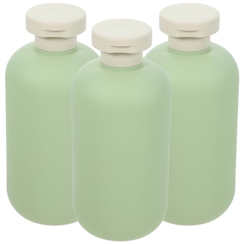 3 Stück 300Ml Nachfüllbare Shampoo-Flaschen, Runde Flip-Top-Flaschen Für Duschgel, Lotion, Reiseflaschen, Leere Quetschflaschen Aus Pe, Grün