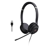 Yealink UH37 USB Headset with Microphone for PC Laptop - Headphones with Noise Cancelling Microphone for Computer,On-Ear Wired Office Call Center Headset Dual
