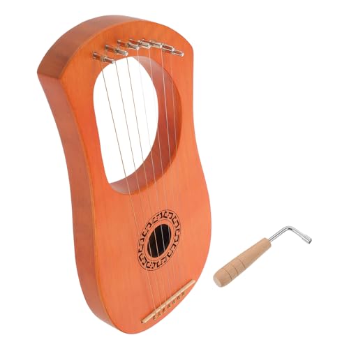Lyre harpe à 7 cordes en bois robuste pour débutant et enfant