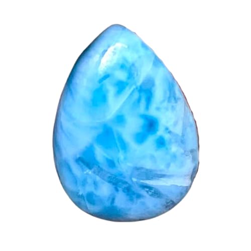 Larimar naturel en poire 19x13x5mm sans facettes pour sertissage facile