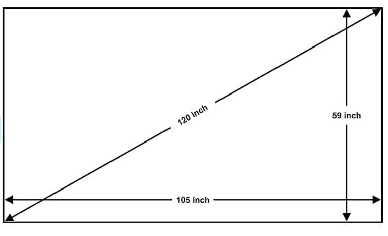 Image of BIG VUE 1 Cm Edge 120 Inches Fixed Frame Projector Screen 16:9 Diagonal Active 3D 4K Ultra Hd Projection Screen (120 Inch, White)