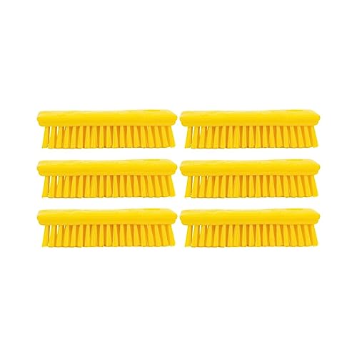 Image of SPARTA 42024EC04 Comfort Grip Plastic Scrub Brush, Hand Brush For Cleaning, 8 Inches, Yellow, (Pack of 6)