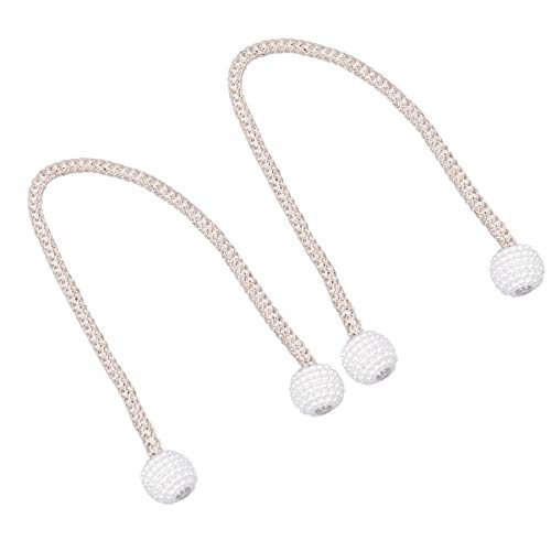 SuPVOX 2 peças Fivelas de Cortina Magnética Cortina de Pérola Cortinas para Decoração de Cortinas de